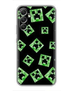 Чехол для Samsung Galaxy A34 с картинкой «Паттерн с криперами» Чехол для Samsung Galaxy A34 с картинкой «Паттерн с криперами»