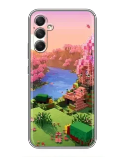 Чехол для Samsung Galaxy A34 с картинкой «Розовое дерево Minecraft» Чехол для Samsung Galaxy A34 с картинкой «Розовое дерево Minecraft»