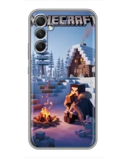 Чехол для Samsung Galaxy A34 с картинкой «Зимний Minecraft» Чехол для Samsung Galaxy A34 с картинкой «Зимний Minecraft»