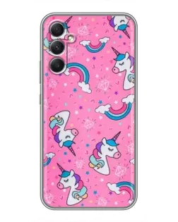 Чехол для Samsung Galaxy A34 с картинкой «Unicorn паттерн розовый» Чехол для Samsung Galaxy A34 с картинкой «Unicorn паттерн розовый»