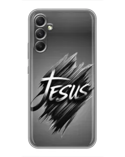 Чехол для Samsung Galaxy A34 с картинкой «Надпись Jesus Graffiti»