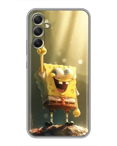 Чехол для Samsung Galaxy A34 с картинкой «Сияющий Спанч Боб» Чехол для Samsung Galaxy A34 с картинкой «Сияющий Спанч Боб»