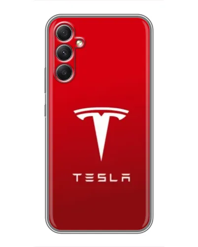 Чехол для Samsung Galaxy A34 с картинкой «Tesla Red Classic»