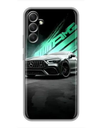 Чехол для Samsung Galaxy A34 с картинкой «Темный Mercedes AMG»