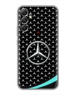 Чехол для Samsung Galaxy A34 с картинкой «Mercedes — бирюзовый акцент»
