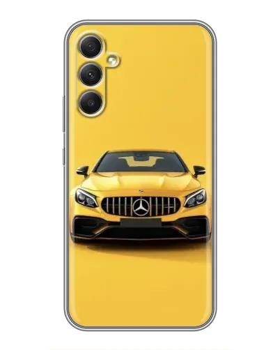 Чехол для Samsung Galaxy A34 с картинкой «Желтый Mercedes GT»