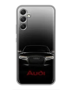 Чехол для Samsung Galaxy A34 с картинкой «Audi — градиентный контур»