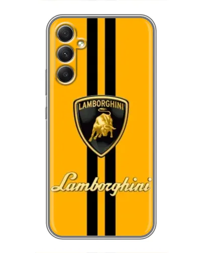 Чехол для Samsung Galaxy A34 с картинкой «Lamborghini Stripe желтый»