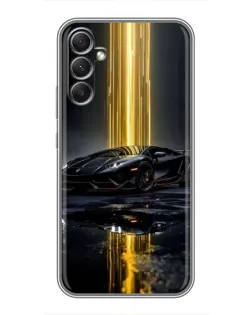 Чехол для Samsung Galaxy A34 с картинкой «Ночной Lamborghini драйв»