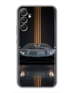 Чехол для Samsung Galaxy A34 с картинкой «Lamborghini золотые линии»
