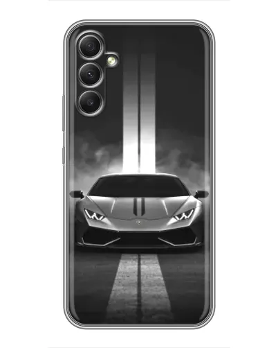 Чехол для Samsung Galaxy A34 с картинкой «Lamborghini симметрия дорог»