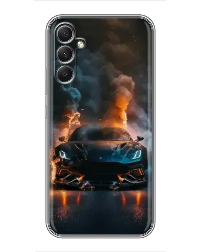 Чехол для Samsung Galaxy A34 с картинкой «Lamborghini дымная эстетика»