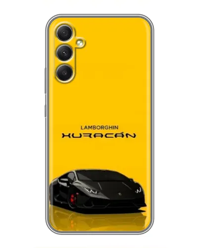 Чехол для Samsung Galaxy A34 с картинкой «Lamborghini Huracan черный»