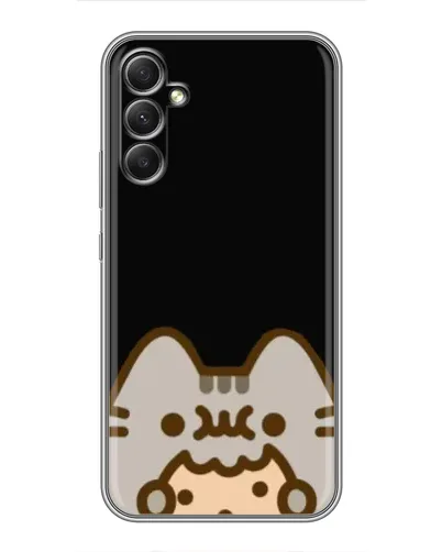 Чехол для Samsung Galaxy A34 с картинкой «Пушин на черном»