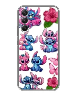 Чехол для Samsung Galaxy A34 с картинкой «Стикеры Stitch и Angel»