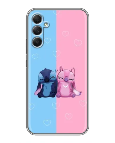 Чехол для Samsung Galaxy A34 с картинкой «Stitch и Angel Love» Чехол для Samsung Galaxy A34 с картинкой «Stitch и Angel Love»