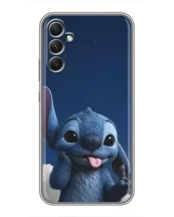 Чехол для Samsung Galaxy A34 с картинкой «Стич в облаках»