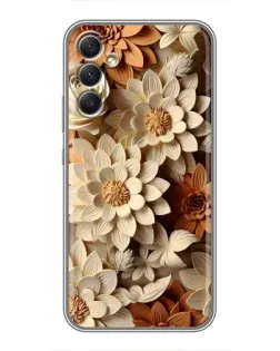 Чехол для Samsung Galaxy A34 с картинкой «Бежевый флористический декор» Чехол для Samsung Galaxy A34 с картинкой «Бежевый флористический декор»
