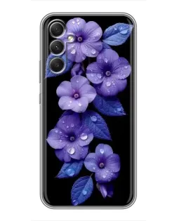 Чехол для Samsung Galaxy A34 с картинкой «Фиолетовые цветы с росою» Чехол для Samsung Galaxy A34 с картинкой «Фиолетовые цветы с росою»