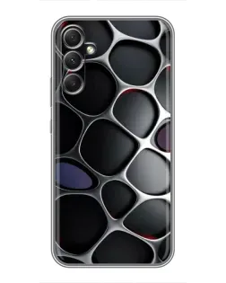 Чехол для Samsung Galaxy A34 с картинкой «Объемная темная решетка»
