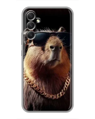 Чехол для Samsung Galaxy A34 с картинкой «Капибара золотая цепь» Чехол для Samsung Galaxy A34 с картинкой «Капибара золотая цепь»