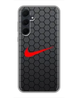 Чехол для Samsung Galaxy A35 (5G) с картинкой «Nike — карбоновая сетка» Чехол для Samsung Galaxy A35 (5G) с картинкой «Nike — карбоновая сетка»