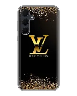 Чехол для Samsung Galaxy A35 (5G) с картинкой «LV — золотые искры»