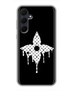 Чехол для Samsung Galaxy A35 (5G) с картинкой «Цветочная монограмма»