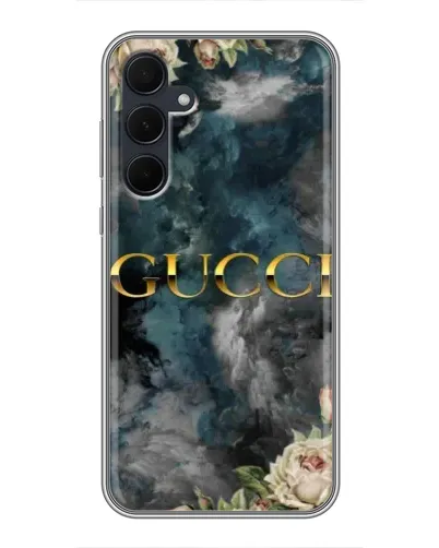 Чехол для Samsung Galaxy A35 (5G) с картинкой «Абстрактные цветы Gucci»