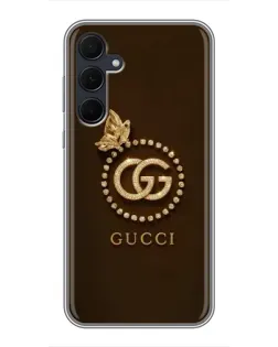 Чехол для Samsung Galaxy A35 (5G) с картинкой «Gucci — золотая бабочка» Чехол для Samsung Galaxy A35 (5G) с картинкой «Gucci — золотая бабочка»