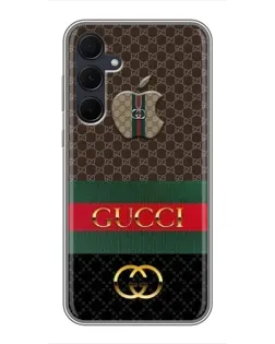 Чехол для Samsung Galaxy A35 (5G) с картинкой «Gucci — брендированный десерт» Чехол для Samsung Galaxy A35 (5G) с картинкой «Gucci — брендированный десерт»