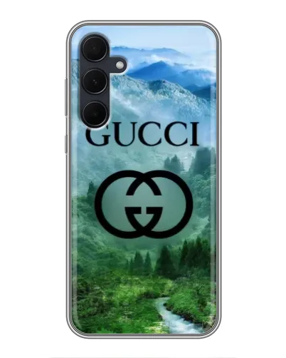 Чехол для Samsung Galaxy A35 (5G) с картинкой «Gucci — горный пейзаж»