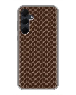 Чехол для Samsung Galaxy A35 (5G) с картинкой «Gucci — шоколадная сетка» Чехол для Samsung Galaxy A35 (5G) с картинкой «Gucci — шоколадная сетка»