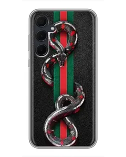 Чехол для Samsung Galaxy A35 (5G) с картинкой «Gucci — змея на полосе» Чехол для Samsung Galaxy A35 (5G) с картинкой «Gucci — змея на полосе»