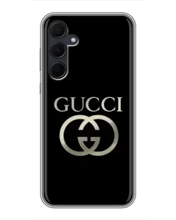 Чехол для Samsung Galaxy A35 (5G) с картинкой «Gucci — золото на черном» Чехол для Samsung Galaxy A35 (5G) с картинкой «Gucci — золото на черном»