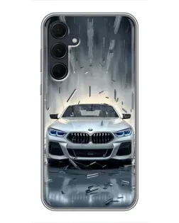 Чехол для Samsung Galaxy A35 (5G) с картинкой «BMW в свете фар»