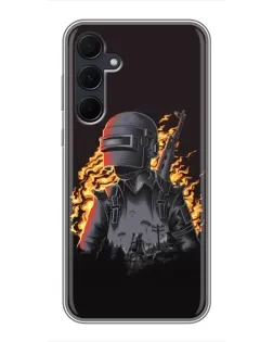 Чехол для Samsung Galaxy A35 (5G) с картинкой «PUBG — огненный силуэт» Чехол для Samsung Galaxy A35 (5G) с картинкой «PUBG — огненный силуэт»