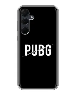 Чехол для Samsung Galaxy A35 (5G) с картинкой «PUBG — белый логотип» Чехол для Samsung Galaxy A35 (5G) с картинкой «PUBG — белый логотип»