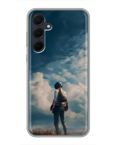 Чехол для Samsung Galaxy A35 (5G) с картинкой «Герой PUBG на скале» Чехол для Samsung Galaxy A35 (5G) с картинкой «Герой PUBG на скале»