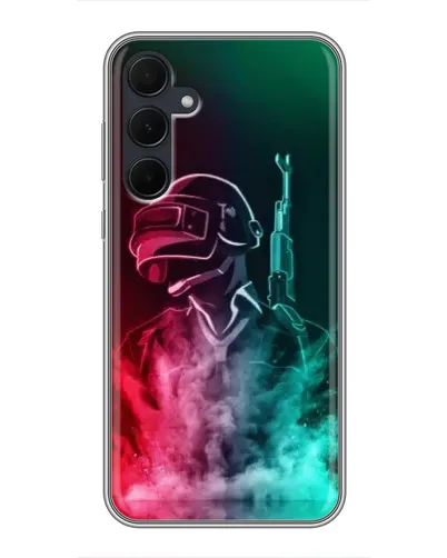 Чехол для Samsung Galaxy A35 (5G) с картинкой «PUBG — огненный воин» Чехол для Samsung Galaxy A35 (5G) с картинкой «PUBG — огненный воин»