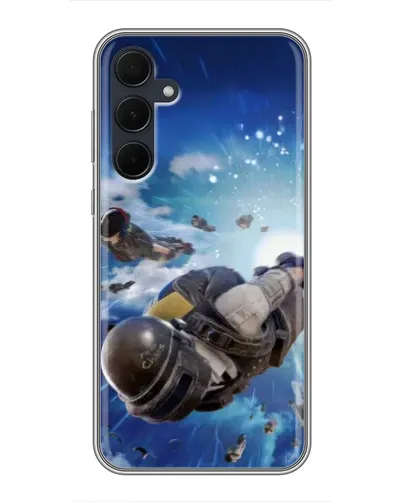 Чехол для Samsung Galaxy A35 (5G) с картинкой «Десант PUBG — прыжок» Чехол для Samsung Galaxy A35 (5G) с картинкой «Десант PUBG — прыжок»