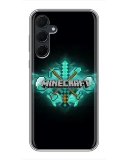 Чохол для Samsung Galaxy A35 (5G) з картинкою «Minecraft Diamond лого» Чохол для Samsung Galaxy A35 (5G) з картинкою «Minecraft Diamond лого»