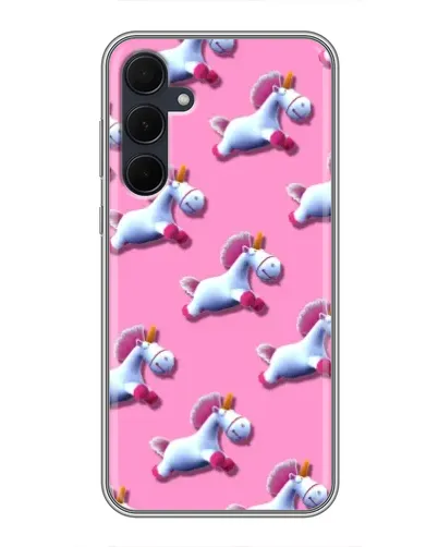 Чехол для Samsung Galaxy A35 (5G) с картинкой «Единороги на розовом»