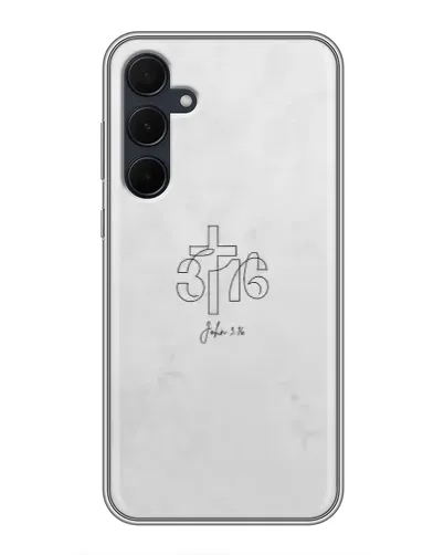 Чехол для Samsung Galaxy A35 (5G) с картинкой «Иоанна 3:16 Крест»