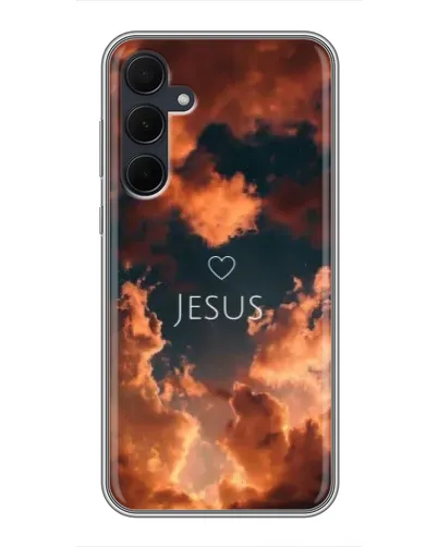 Чехол для Samsung Galaxy A35 (5G) с картинкой «Сияние Имени Jesus»