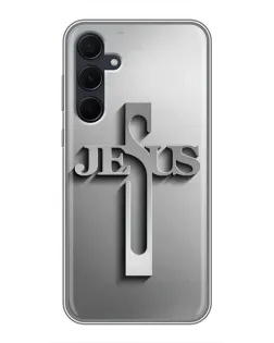 Чехол для Samsung Galaxy A35 (5G) с картинкой «Металлический крест Jesus» Чехол для Samsung Galaxy A35 (5G) с картинкой «Металлический крест Jesus»