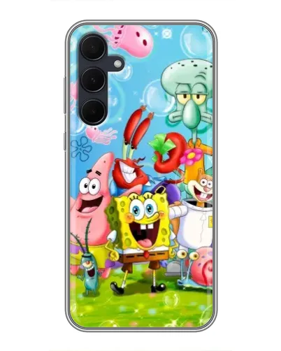 Чехол для Samsung Galaxy A35 (5G) с картинкой «Губка Боб и друзья» Чехол для Samsung Galaxy A35 (5G) с картинкой «Губка Боб и друзья»