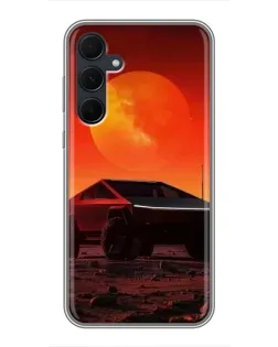 Чехол для Samsung Galaxy A35 (5G) с картинкой «Cybertruck на Марсе»