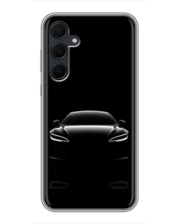 Чехол для Samsung Galaxy A35 (5G) с картинкой «Силуэт Tesla Night»