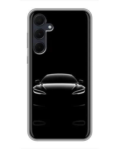 Чехол для Samsung Galaxy A35 (5G) с картинкой «Силуэт Tesla Night»